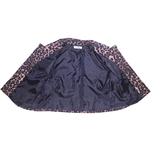 VTG Women's Tahari ASL Blazer, Size 18, Brown Leopard Print Snap Button - Picture 6 of 8